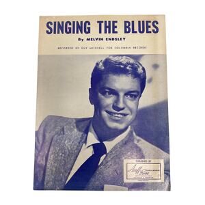Singing The Blues‎ Sheet Music 1954 Melvin Endsley Guy Mitchell